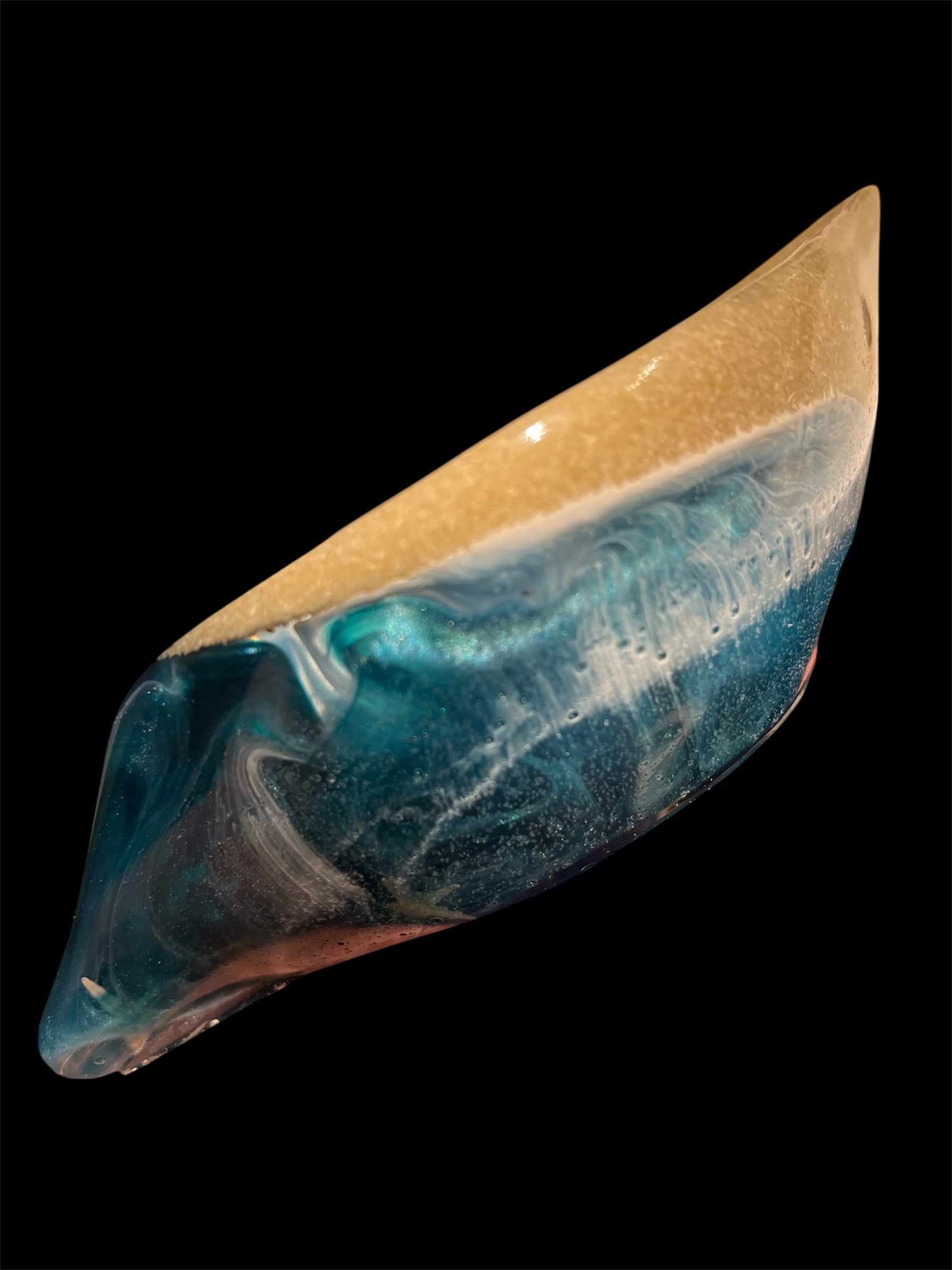 Large self draining soap dishes with shell or stone inclusions