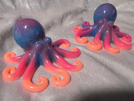 Glow in the dark Neon Octopus, resin figurine