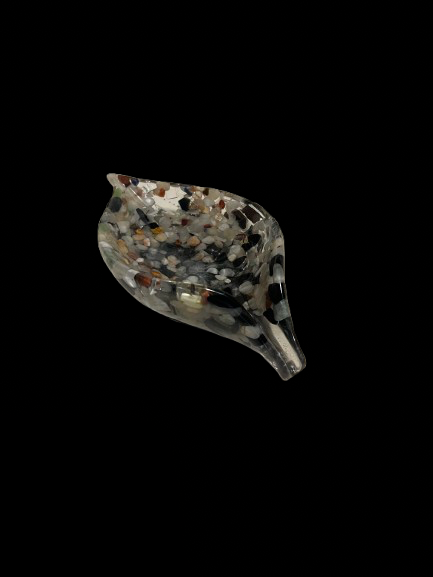 Large self draining soap dishes with shell or stone inclusions