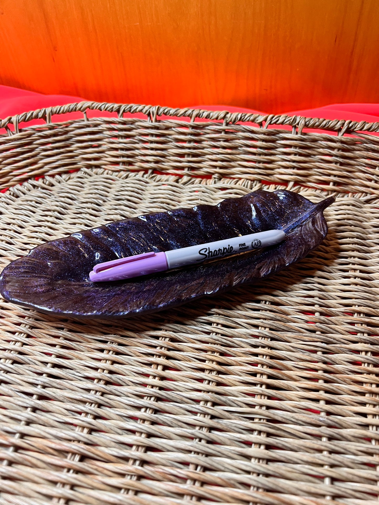 Feather trinket tray