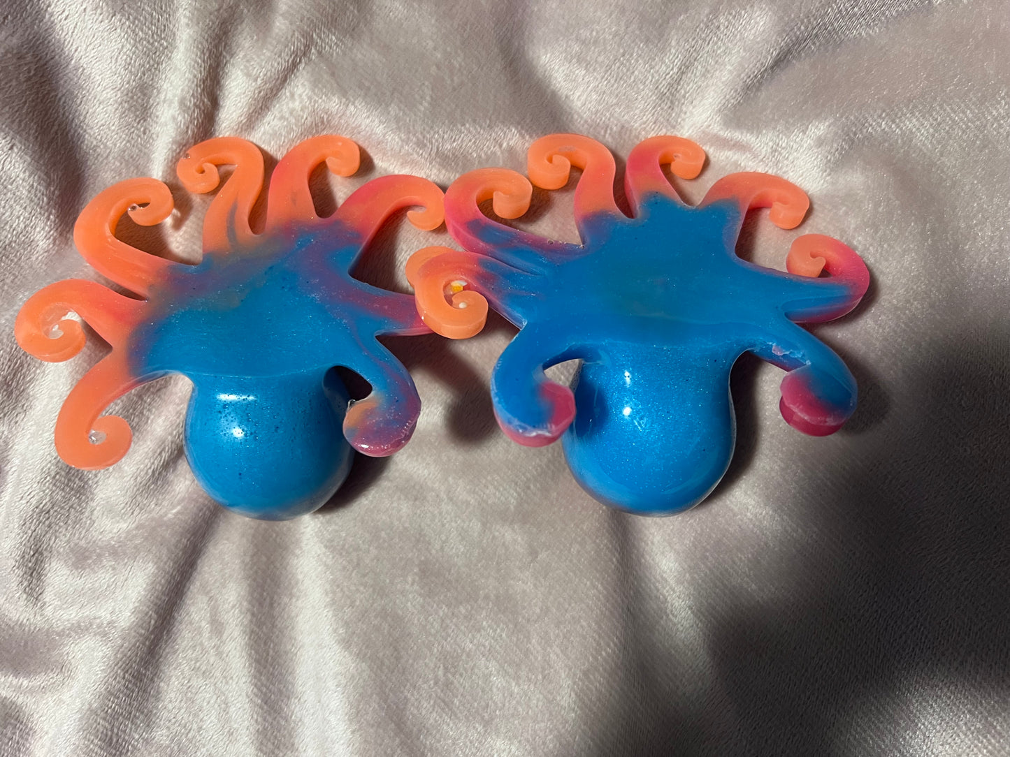 Glow in the dark Neon Octopus, resin figurine