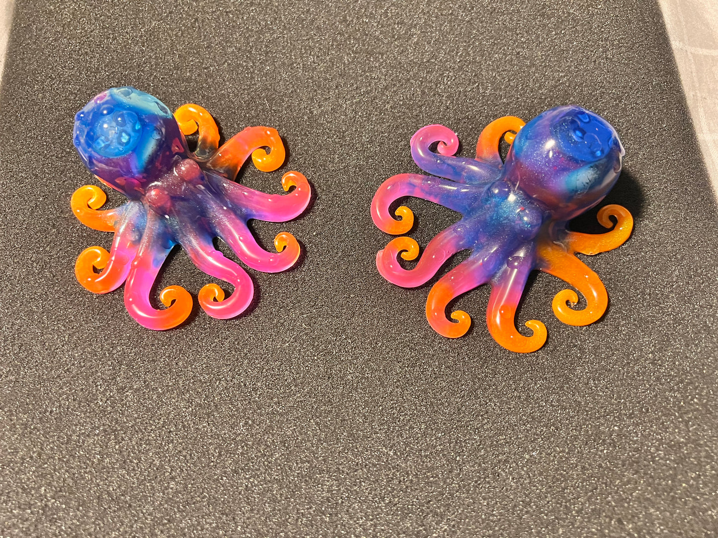 Glow in the dark resin octopus sculpture