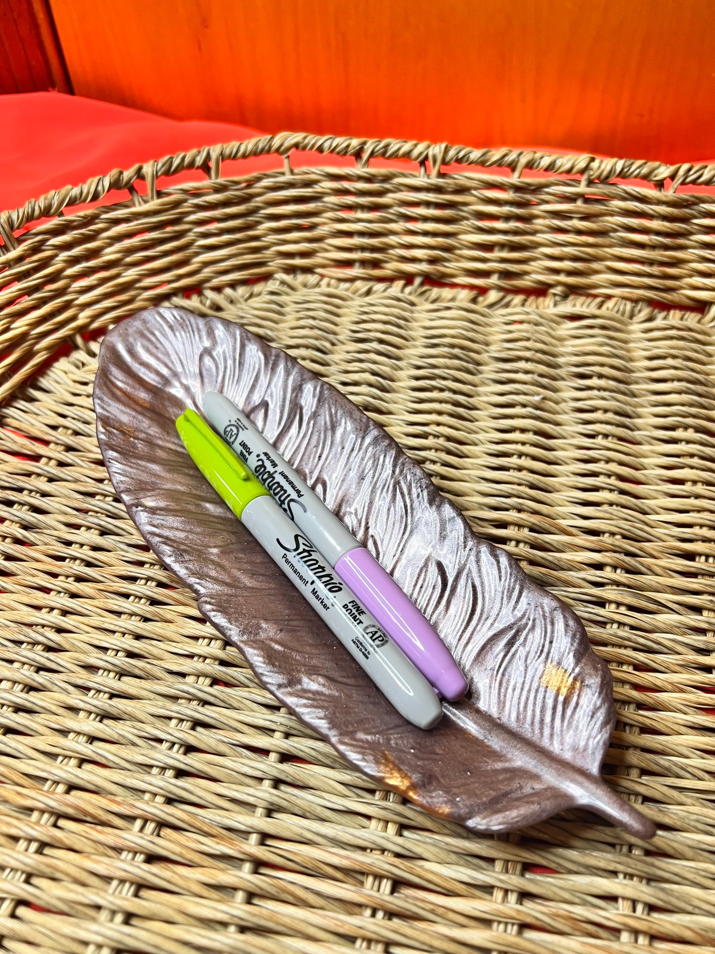 Feather trinket tray